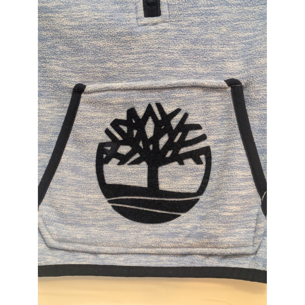 Timberland Baby Boys 18M Fleece Pullover Sweatshirt Blue Logo Pocket - Picture 4 of 8